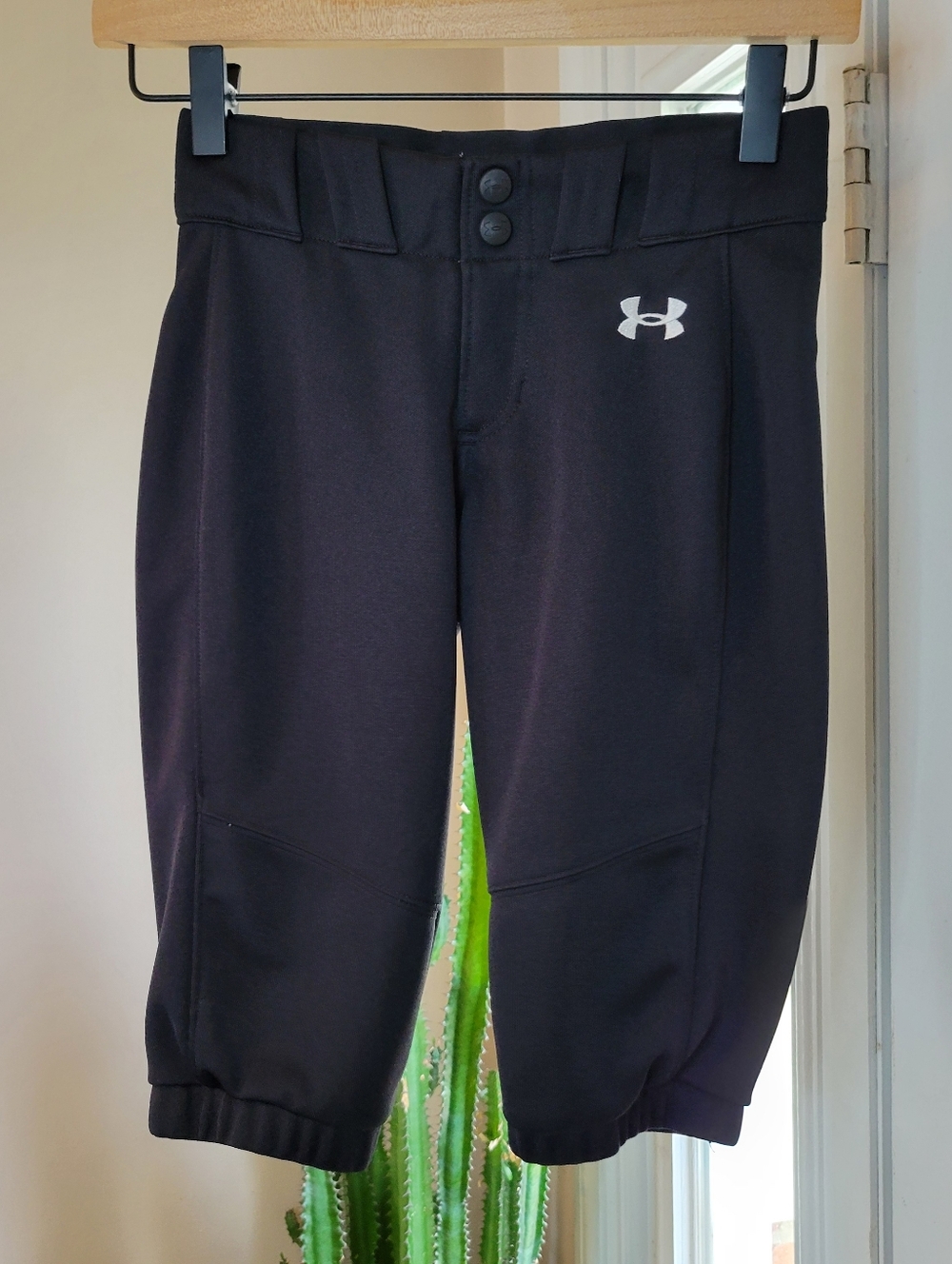 Under Armour Black Softball Baseball Utility‎ Sports Pants, Size Kids YXS 6-7Y